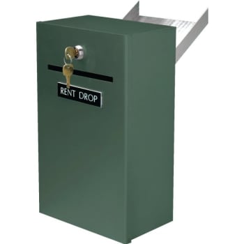 Rent Drop Box With Wall Chute, Green
