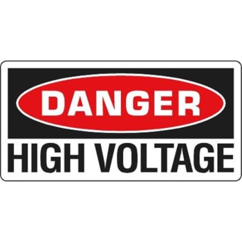 Image for Danger High Voltage Sign, 1-Sided, 6 x 3" Package Of 5 from HD Supply