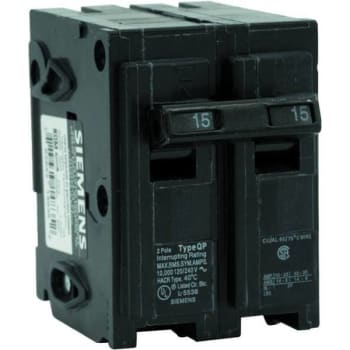 Image for Siemens 15 Amp Double-Pole Type Qp Circuit Breaker from HD Supply