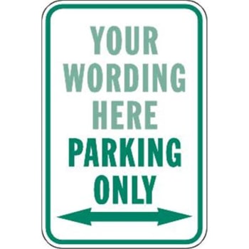 Image for Semi-Custom Parking Only/Arrows Sign, Non-Reflective, 12 X 18" from HD Supply