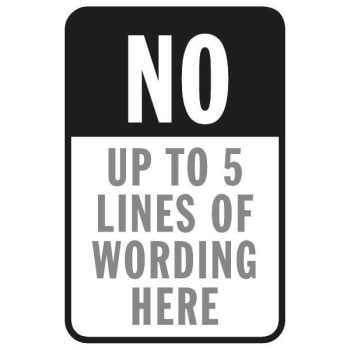 Image for Semi-Custom No Parking Sign, Black Header, Reflective, 12 x 18 from HD Supply