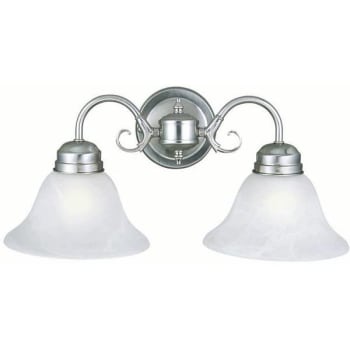 Image for Design House Millbridge 2-Light Satin Nickel Sconce With Alabaster Glass Shade from HD Supply