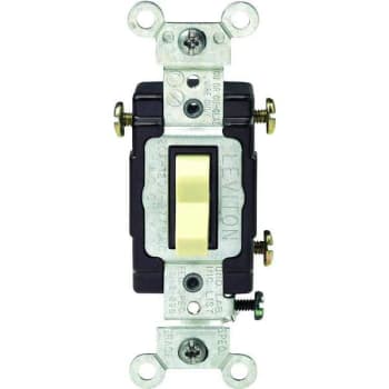 Image for Leviton 20 Amp 120-Volt/277-Volt 3-Way Commercial Ac Quiet Toggle Switch Ivory from HD Supply