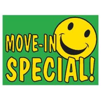 Image for Aluminum Move In Special! Amenity Sign, Smiley Face, 24 x 18 from HD Supply