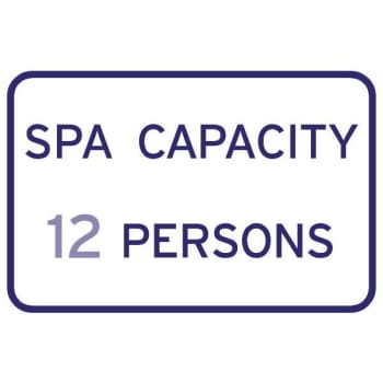 Image for Semi-Custom "Spa Capacity" Sign Non-Reflective 18 x 12" from HD Supply