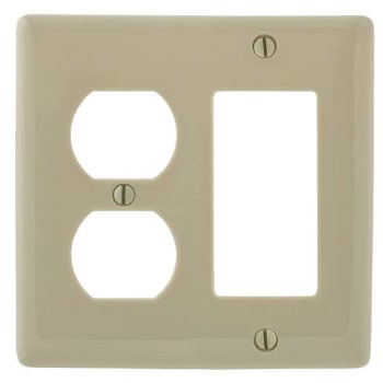 Image for Hubbell 2-Gang Ivory Duplex And Decorator Wall Plate from HD Supply