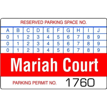 Image for Parking Permit Bumper Stickers, Custom, 3 X 2, Package Of 100 from HD Supply