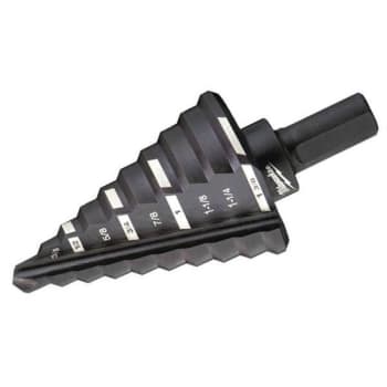 Image for Milwaukee 1/4 In - 1-3/8 In #5 Black Oxide Step Drill Bit 10/Step Set from HD Supply