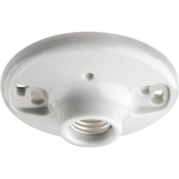 Leviton 600w 250v White Glazed Porcelain Outlet Box Incandescent Lampholder