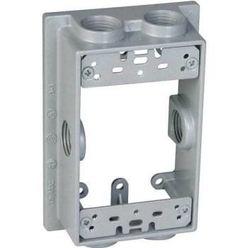 Image for Bell N3r Aluminum Gray 1-Gang Extension Adapter With Closure Plugs from HD Supply