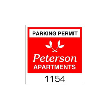 Image for Parking Permit Bumper Stickers, 2 X 2, Package Of 100 from HD Supply