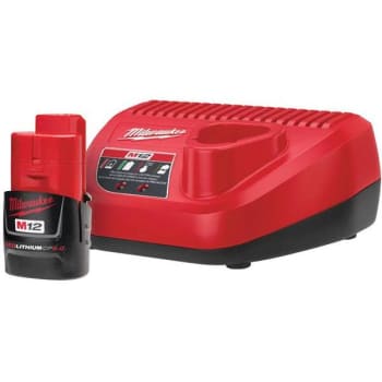 Image for Milwaukee M12 12-Volt Lithium-Ion Compact Battery Pack 2.0ah And Charger from HD Supply