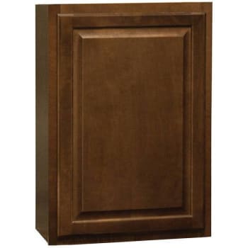 Image for Hampton Bay Cognac Raised Panel Assembled Wall Kitchen Cabinet 21" X 30" X 12" from HD Supply