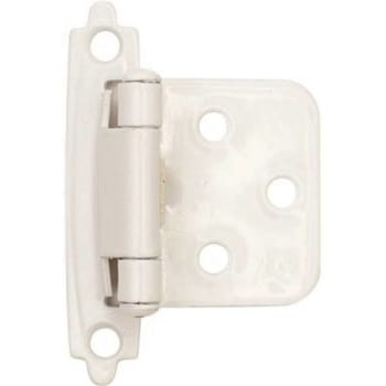 Cabinet Hinge, 1-1/2 In., White, Package Of 20
