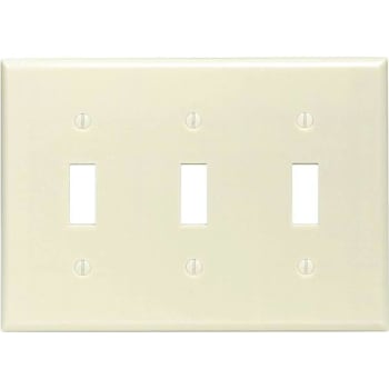 Image for Leviton 3-Gang Toggle Wall Plate, Ivory from HD Supply