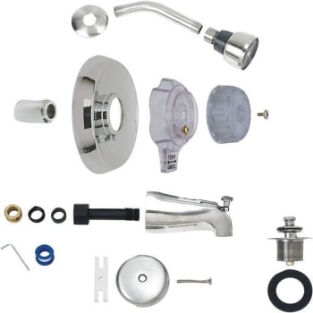 Image for Brasscraft 1-Handle Tub And Shower Faucet Trim Kit For Mixet Valve Not Included from HD Supply