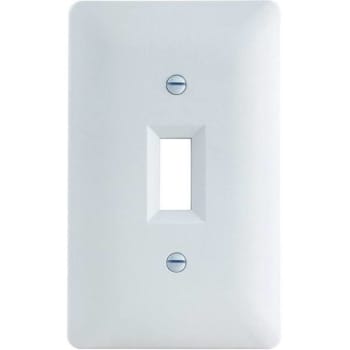 Image for Titan3 1-Gang Decorator Open Toggle Plastic Wall Plate, White Textured from HD Supply