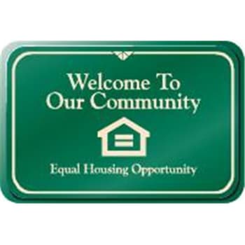 Image for Welcome To Our Community Interior Sign, Green, 9 X 6 from HD Supply