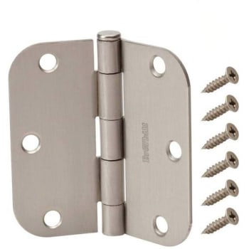 Image for Everbilt 3-1/2 X 5/8 In Radius Satin Nickel Squeak-Free Door Hinge Package Of 12 from HD Supply