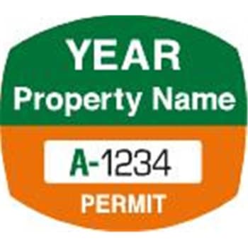 Custom Parking Permit Window Stickers, 2 x 1-3/4, Package of 100