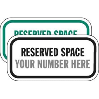 Image for Semi-Custom Reserved Space Sign, Reflective, 12 X 6 from HD Supply