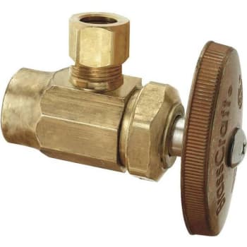 Image for Brasscraft 1/2" Nom Sweat Inlet X 3/8" Od Comp Outlet Multi-Turn Angle Valve Brs from HD Supply