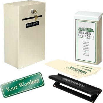 Rent Drop Box Kit, Beige With Green Sign