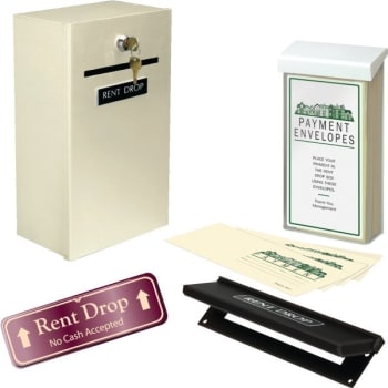 Image for Rent Drop Box Kit, Beige With Burgundy Sign 8"w X 13-1/2"  X 5" from HD Supply