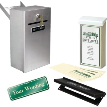 Image for Rent Drop Box Kit With Door Chute, Aluminum With Green Sign from HD Supply