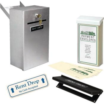 Image for Rent Drop Box Kit W/ Ivory Sign (Aluminum) from HD Supply