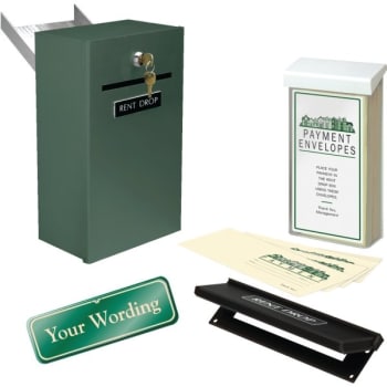 Image for Rent Drop Box Kit with Door Chute, Green with Green Sign from HD Supply