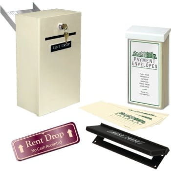 Image for Rent Drop Box Kit With Door Chute, Beige With Burgundy Sign from HD Supply