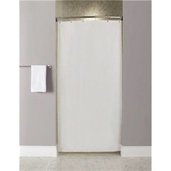 Image for Stall Size 36 In X 72 In White 10-Gauge Vinyl Shower Curtain from HD Supply