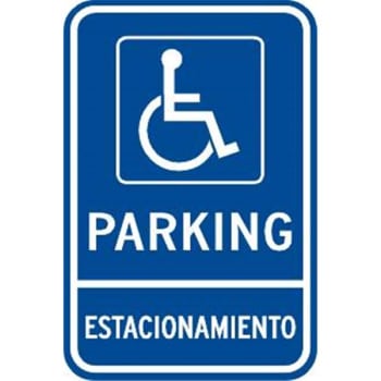 Image for Disabled Parking Estacionamiento Sign, Reflective, 18 x 24 from HD Supply