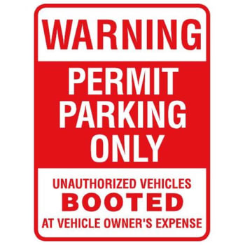 Image for Unauthorized Vehicles Booted Sign, Non-Reflective, 18 X 24 from HD Supply