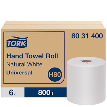 Image for Tork Universal Hardwound Paper Towel Roll, 1-Ply, Natural White, 800 Ft Per Roll, Case Of 6 from HD Supply