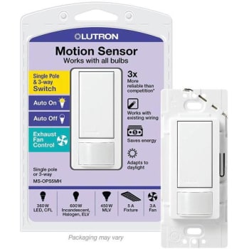 Image for Lutron Maestro 5 Amp Single-Pole Or Multi-Location Motion Sensor Switch, White from HD Supply