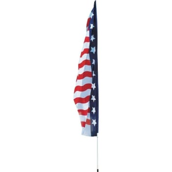 Flutter Flag And Pole, Patriotic, 12'
