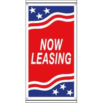 Image for Now Leasing Boulevard Banner, Patriotic, 30 X 60 from HD Supply