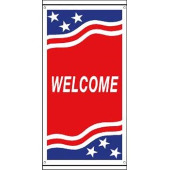 Welcome Boulevard Banner, Patriotic, 30 X 60