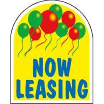 Image for Coroplast Now Leasing Arched Amenity Sign, Balloons, 24 x 30 from HD Supply