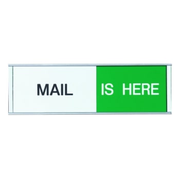 Image for Mail Is Here/not Here Sliding Sign Front Engraved, Interior, 10 X 3 from HD Supply