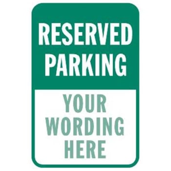 Image for Semi-Custom Reserved Parking Sign, Green Reflective, 18 x 24 from HD Supply