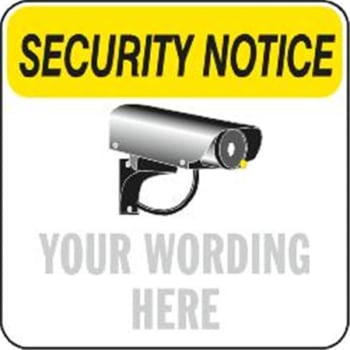 Image for Semi-Custom Security Notice/camera Graphic Sign, Reflective, 18 X 18 from HD Supply