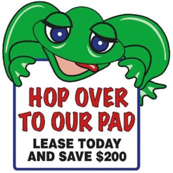 Image for Semi-Custom Fun Shaped Amenity Sign, Frog, 32 X 32 from HD Supply
