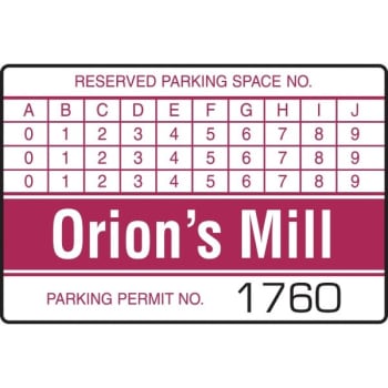 Custom Punch Out Parking Permit Bumper Stickers, 3 X 2, Package Of 100