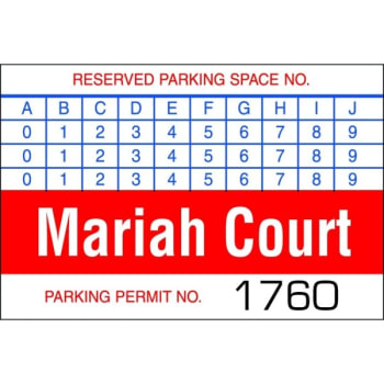 Image for Custom Punch-Out Parking Permit With Static Cling, 3"x2", Package Of 100 from HD Supply