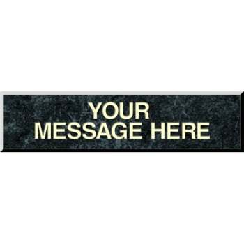 Image for Front Engraved Sign, Black Marble, 8 X 2 from HD Supply