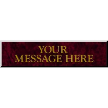 Image for Front Engraved Sign Front Engraved, Red Marble, 8 X 2 from HD Supply
