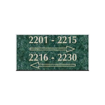 Front Engraved Sign Front Engraved, Green Marble, 8 X 5